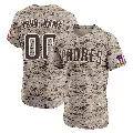 Men's No.00 Custom San Diego Padres Camo Elite Alternate Vapor Premier Jersey