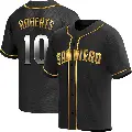 Men's No.10 Bip Roberts San Diego Padres Gold Replica Black en Alternate Jersey