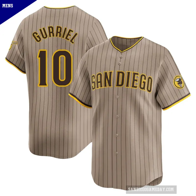 Men's No.10 Yuli Gurriel San Diego Padres Limited Tan Alternate Jersey
