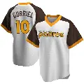 Men's No.10 Yuli Gurriel San Diego Padres White Replica Home Cooperstown Collection Jersey