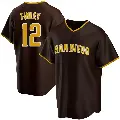 Men's No.12 Steve Finley San Diego Padres Brown Replica Road Jersey
