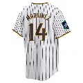 Men's No.14 Carmelo Martinez San Diego Padres White Replica 2024 World Tour Seoul Series Home Jersey