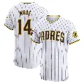 Men's No.14 Tyler Wade San Diego Padres White Elite Home Patch Jersey