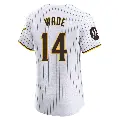 Men's No.14 Tyler Wade San Diego Padres White Elite Home Patch Jersey