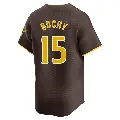 Men's No.15 Bruce Bochy San Diego Padres Brown Limited Away Jersey