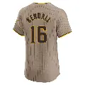 Men's No.16 Fred Kendall San Diego Padres Brown Elite Alternate Jersey