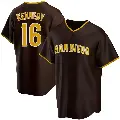 Men's No.16 Terry Kennedy San Diego Padres Brown Replica Road Jersey