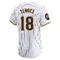 Men's No.18 Gene Tenace San Diego Padres White Elite Home Patch Jersey
