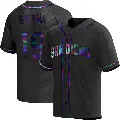 Men's No.19 Tony Gwynn San Diego Padres Black Replica Holographic Alternate Jersey