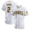 Men's No.2 Johnny Grubb San Diego Padres White Elite Home Jersey