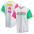 Men's No.2 Johnny Grubb San Diego Padres White Replica 2022 City Connect Jersey