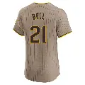 Men's No.21 Heath Bell San Diego Padres Brown Elite Alternate Jersey