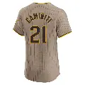 Men's No.21 Ken Caminiti San Diego Padres Brown Elite Alternate Jersey
