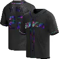 Men's No.22 Wally Joyner San Diego Padres Black Replica Holographic Alternate Jersey