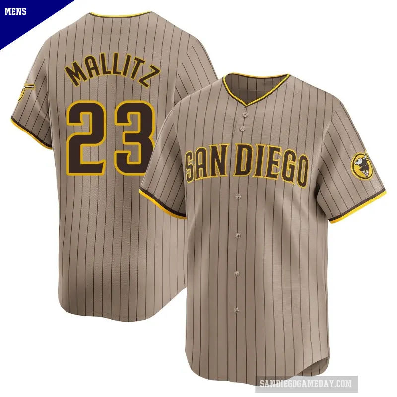 Men's No.23 Josh Mallitz San Diego Padres Limited Tan Alternate Jersey