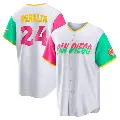 Men's No.24 David Peralta San Diego Padres White Replica 2022 City Connect Jersey