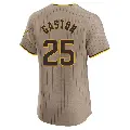 Men's No.25 Cito Gaston San Diego Padres Brown Elite Alternate Jersey