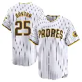 Men's No.25 Cito Gaston San Diego Padres White Limited Home Jersey