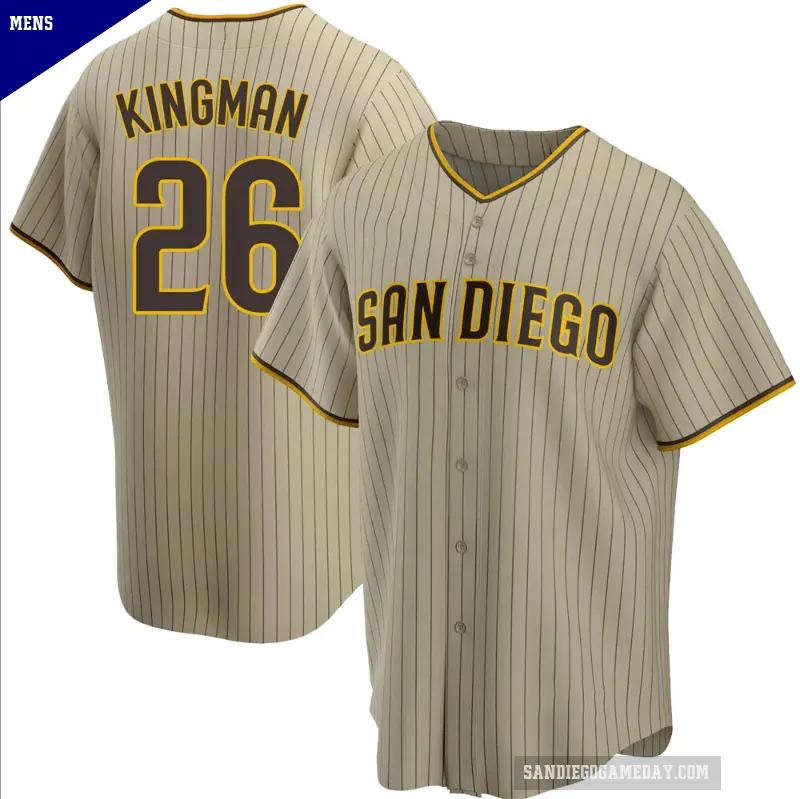 Men's No.26 Dave Kingman San Diego Padres Sand/Brown Replica Alternate Jersey