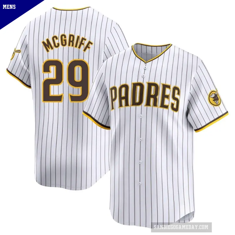 Men's No.29 Fred Mcgriff San Diego Padres White Limited Home Jersey