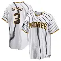 Men's No.3 Jackson Merrill San Diego Padres White Replica 2024 World Tour Seoul Series Home Jersey