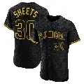 Men's No.30 Gavin Sheets San Diego Padres Black Authentic Snake Skin City Jersey