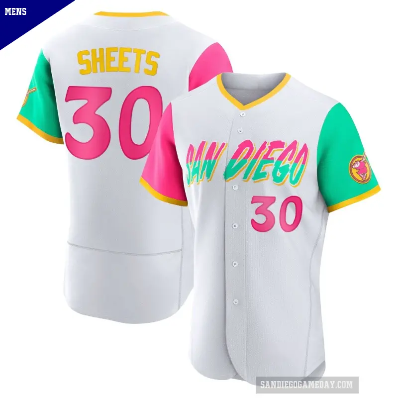 Men's No.30 Gavin Sheets San Diego Padres White Authentic 2022 City Connect Jersey
