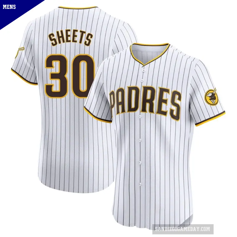 Men's No.30 Gavin Sheets San Diego Padres White Elite Home Jersey