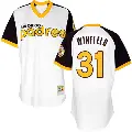 Men's No.31 Dave Winfield San Diego Padres White Authentic Throwback Jersey