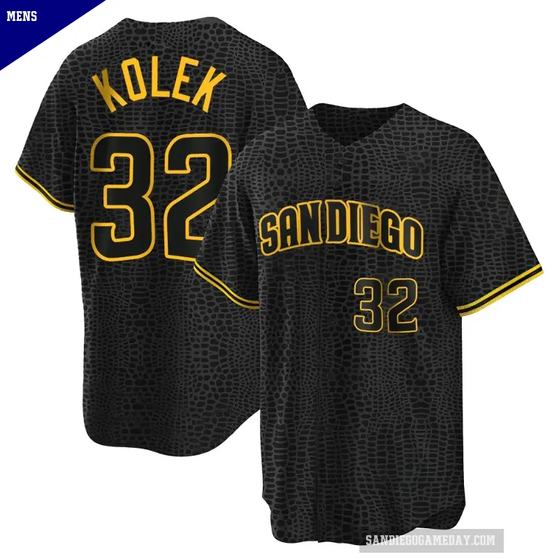 Men's No.32 Stephen Kolek San Diego Padres Black Replica Snake Skin City Jersey