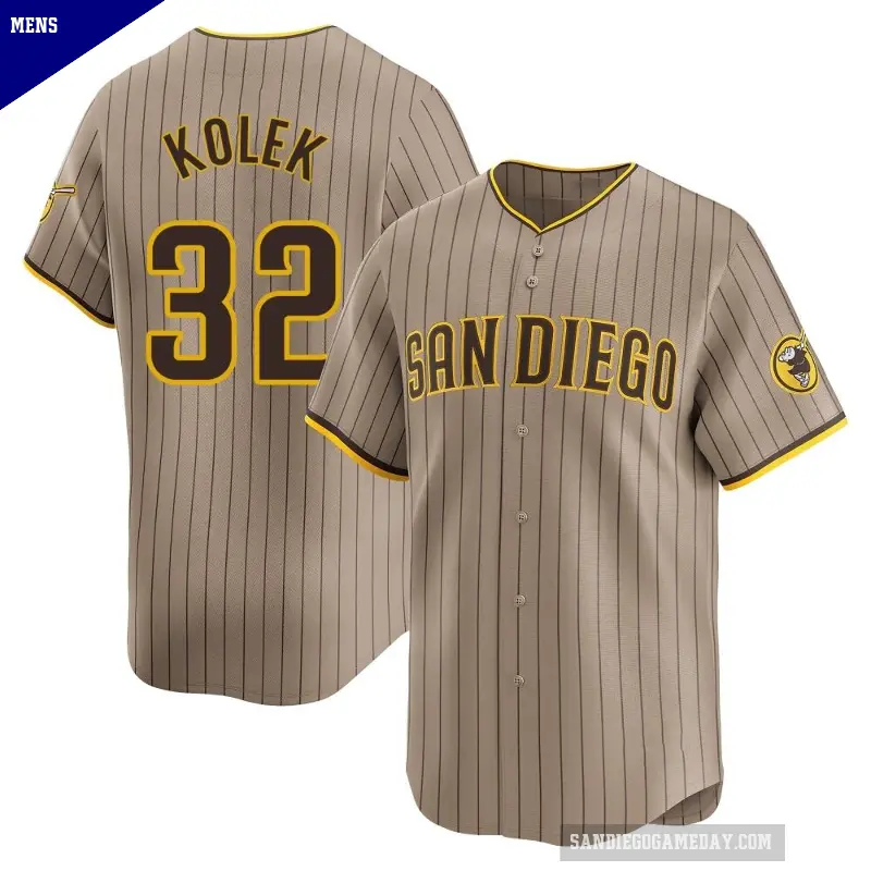 Men's No.32 Stephen Kolek San Diego Padres Limited Tan Alternate Jersey