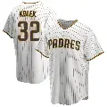 Men's No.32 Stephen Kolek San Diego Padres White/Brown Replica Home Jersey