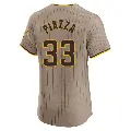 Men's No.33 Mike Piazza San Diego Padres Brown Elite Alternate Jersey
