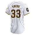 Men's No.33 Reiss Knehr San Diego Padres White Elite Home Patch Jersey