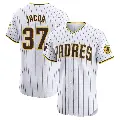 Men's No.37 Alek Jacob San Diego Padres White Elite Home Patch Jersey