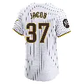 Men's No.37 Alek Jacob San Diego Padres White Elite Home Patch Jersey