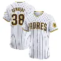 Men's No.38 Ryan Bergert San Diego Padres White Elite Home Jersey