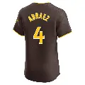 Men's No.4 Luis Arraez San Diego Padres Brown Elite Road Vapor Premier Jersey