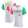 Men's No.4 Luis Arraez San Diego Padres White Authentic 2022 City Connect Jersey