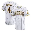 Men's No.4 Luis Arraez San Diego Padres White Elite Home Patch Jersey