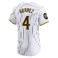 Men's No.4 Luis Arraez San Diego Padres White Elite Home Patch Jersey