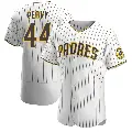 Men's No.44 Jake Peavy San Diego Padres White/Brown Authentic Home Jersey