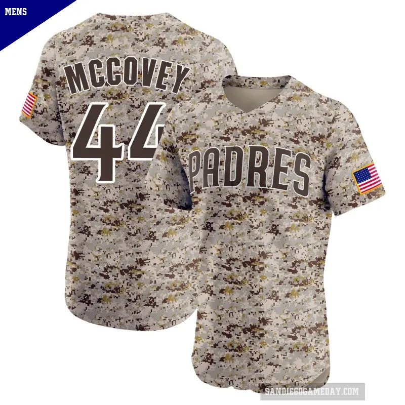 Men's No.44 Willie Mccovey San Diego Padres Camo Elite Alternate Vapor Premier Jersey