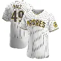 Men's No.49 Michel Baez San Diego Padres White/Brown Authentic Home Jersey