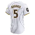Men's No.5 Eguy Rosario San Diego Padres White Elite Home Patch Jersey
