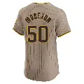 Men's No.50 Adrian Morejon San Diego Padres Brown Elite Alternate Jersey
