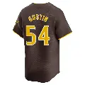 Men's No.54 Harry Gustin San Diego Padres Brown Limited Away Jersey