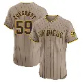 Men's No.59 Tom Cosgrove San Diego Padres Brown Elite Alternate Jersey