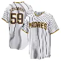Men's No.59 Tom Cosgrove San Diego Padres White Replica 2024 World Tour Seoul Series Home Jersey