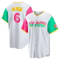 Men's No.6 Bill Almon San Diego Padres White Replica 2022 City Connect Jersey